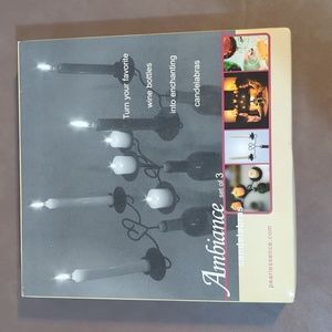 Pearlessence Ambiance wine cork candelabra set of 3 new in box